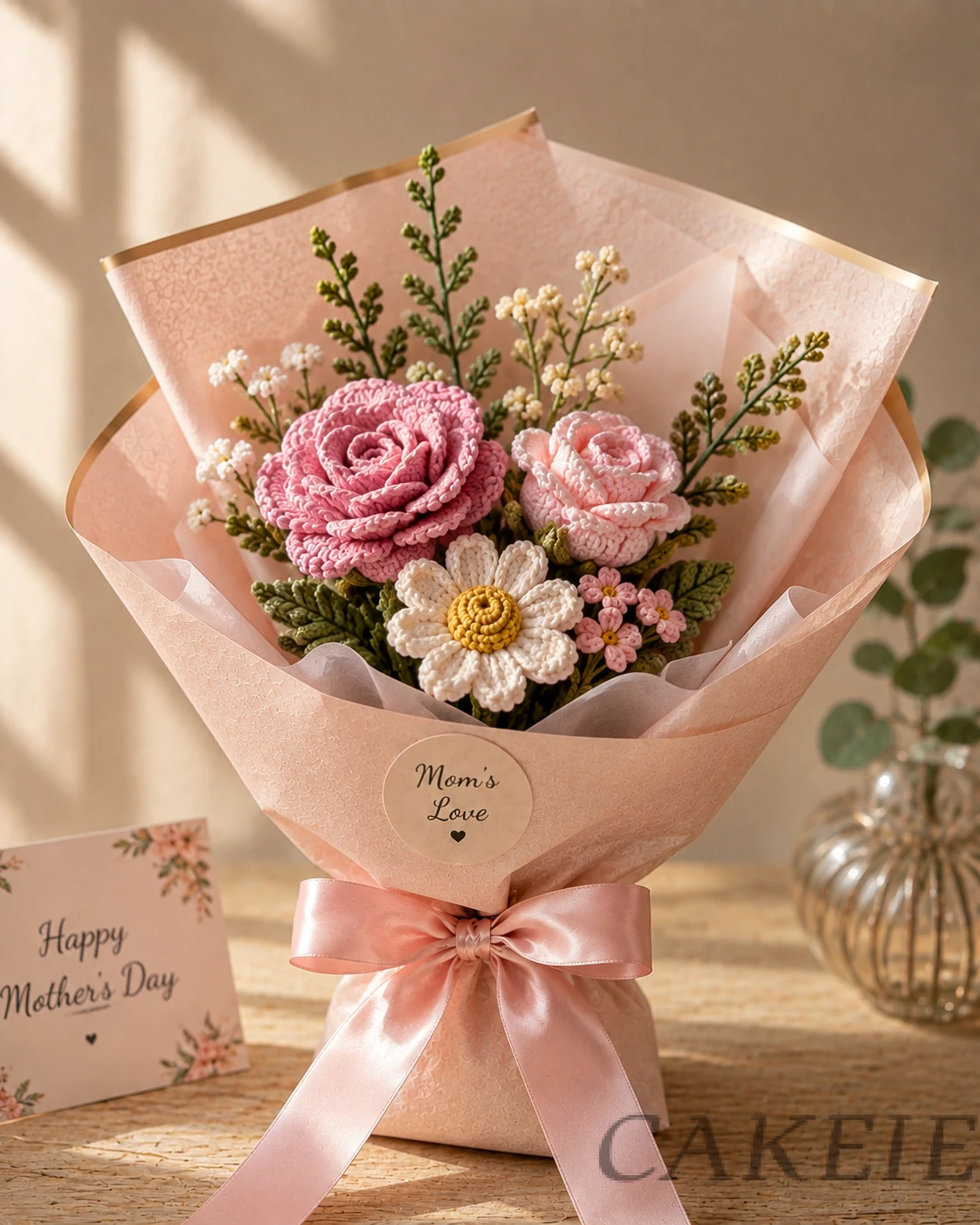 Order Online Crochet Cherry Blossom Bouquet - Cakeie